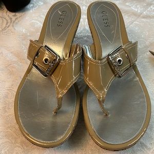 Guess size 9M Camel coloured sandals.